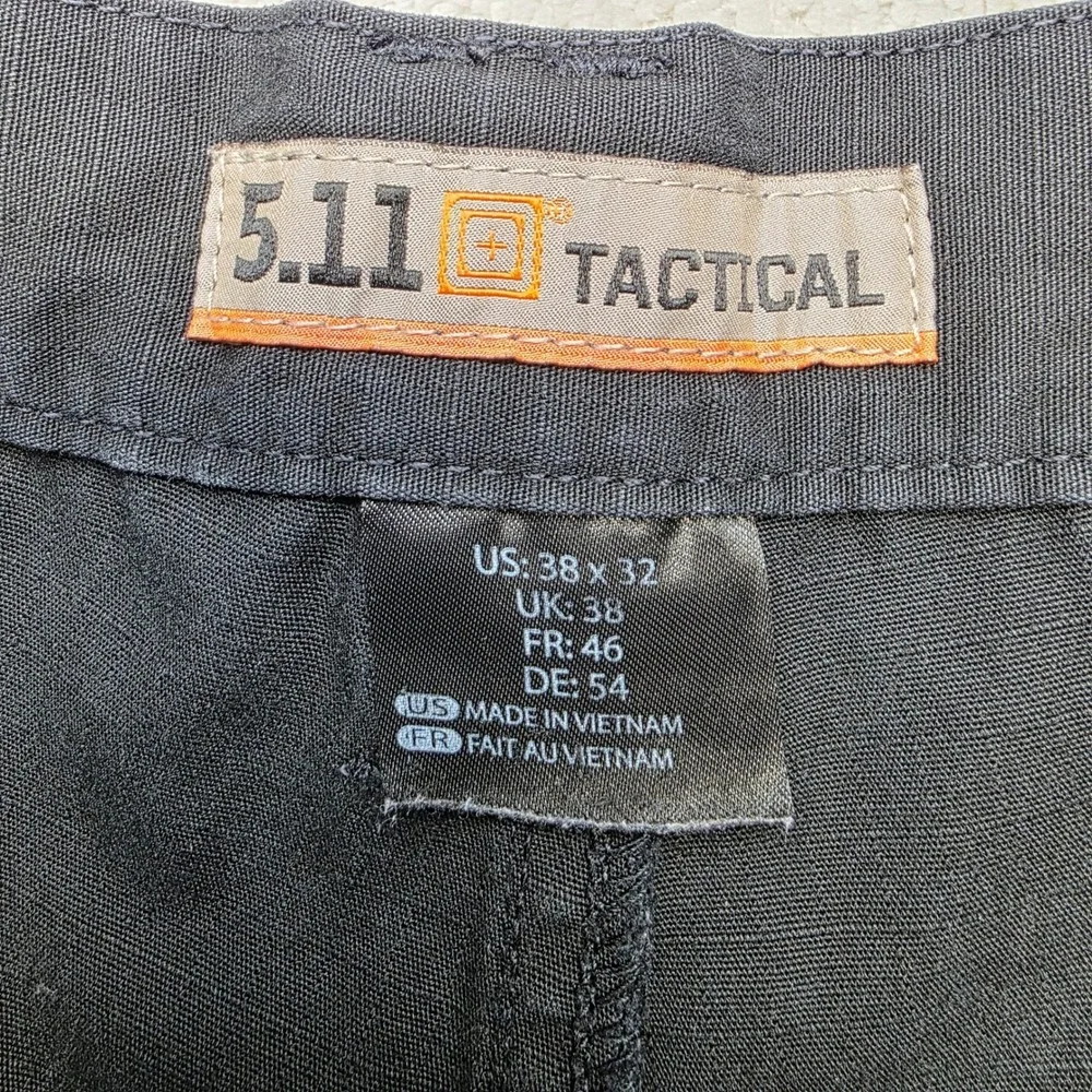 5.11 Tactical Mens 38x32 Black Ripstop Cargo Pants Elastic Waist Utility FBI